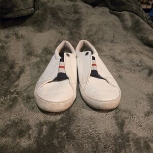 Nautica White Slip-On Loafers with Striped Detail